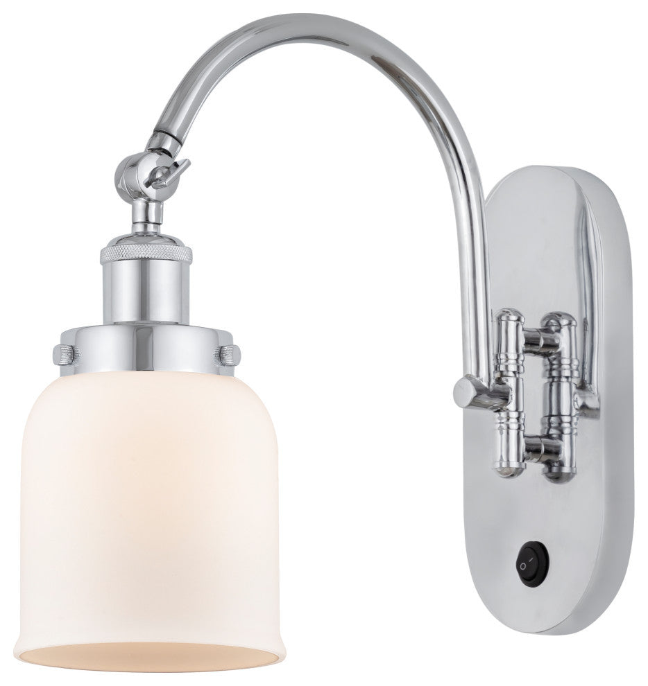 Bell Sconce, Polished Chrome, Matte White, Matte White