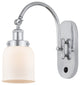 Bell Sconce, Polished Chrome, Matte White, Matte White