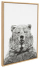 Sylvie Bear Portrait Framed Canvas Wall Art by Simon Te Tai, Natural 23x33