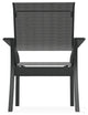 Leeward Sling Stackable Outdoor Dining Chair, Destiny Steel/Graphite
