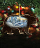 Winter Scenic Black Bear Ornament, Set of 3