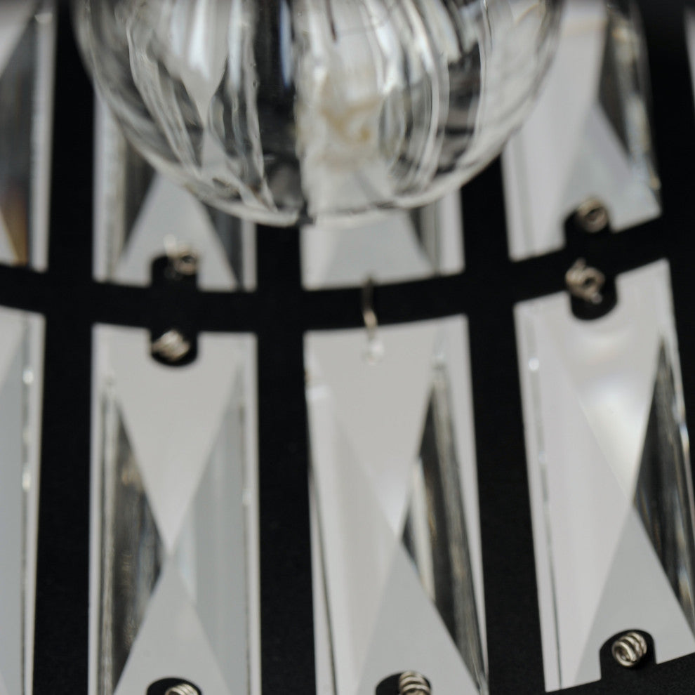 Maxim 21819BC Madeline 10"W Crystal Mini Pendant - Black