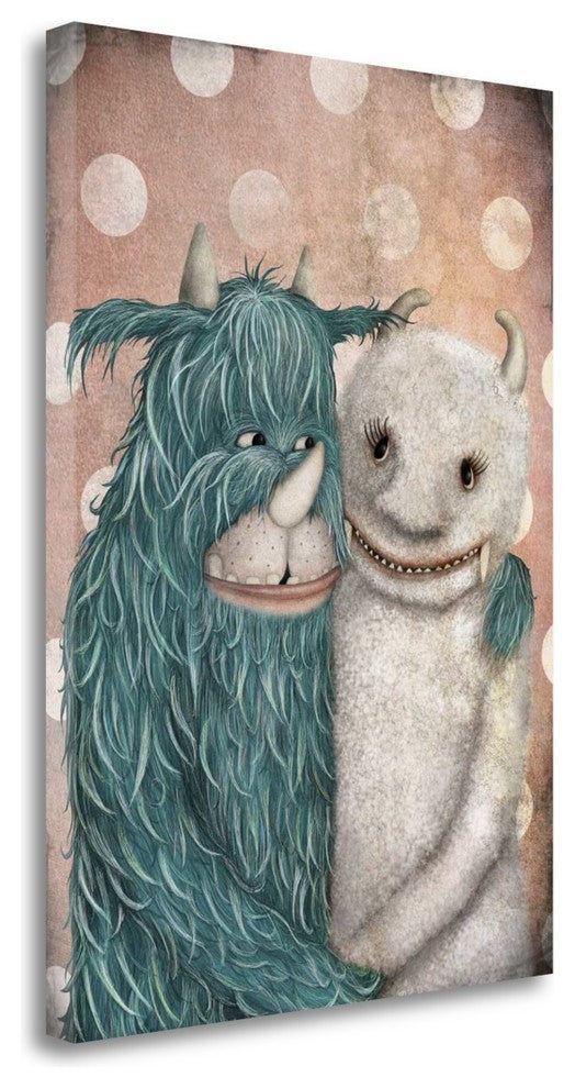 "Monster Love" By Majali, Giclee Print on Gallery Wrap Canvas, Ready to Hang