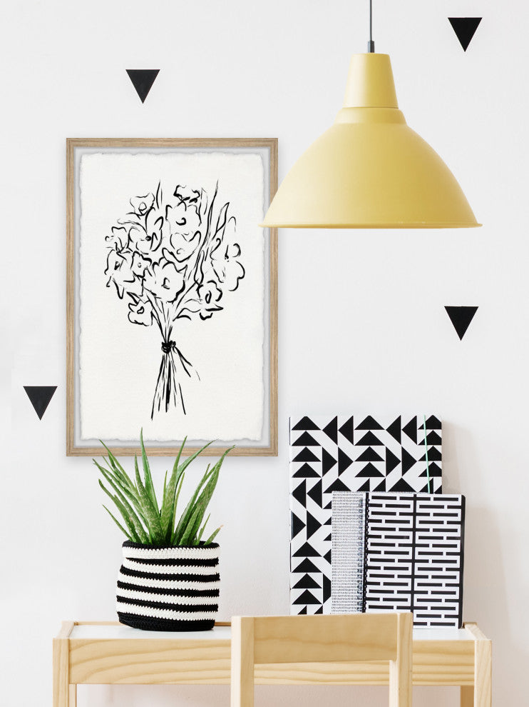 "Hand-Tied Flowers" Framed Painting Print, 12x18