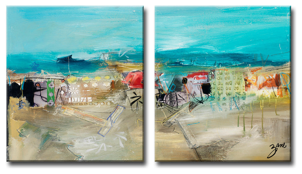 Confetti, Canvas Wall Art, 20"x40" 2-Panels