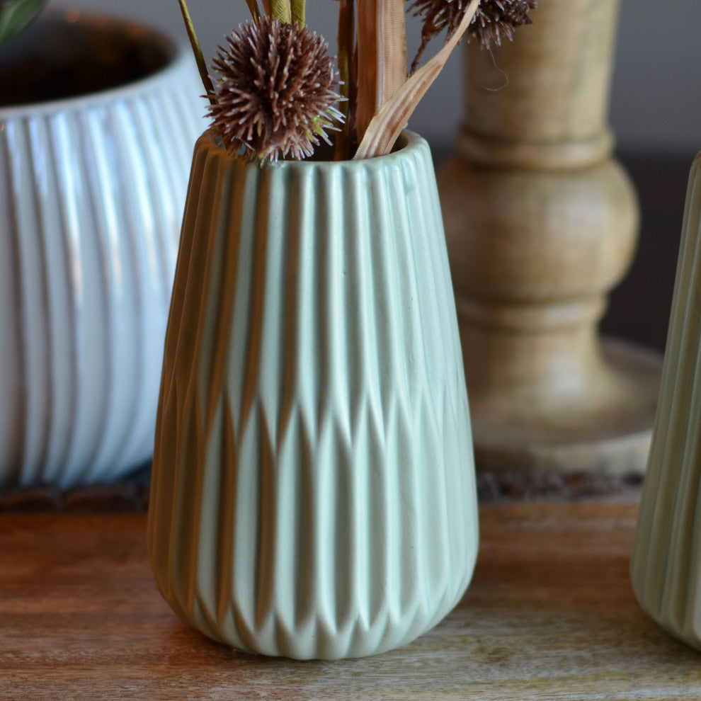 2 Piece Geometric Vase Set, 7"