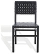 Safavieh Couture Jeremiah Woven Leather Dining Chair, Black