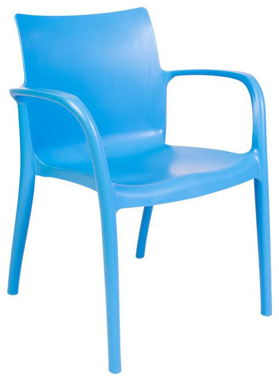 Pedro Set of 4 Stackable Armchair-Blue