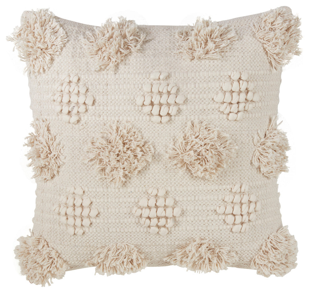 Moroccan Tufted Down Filled Throw Pillow