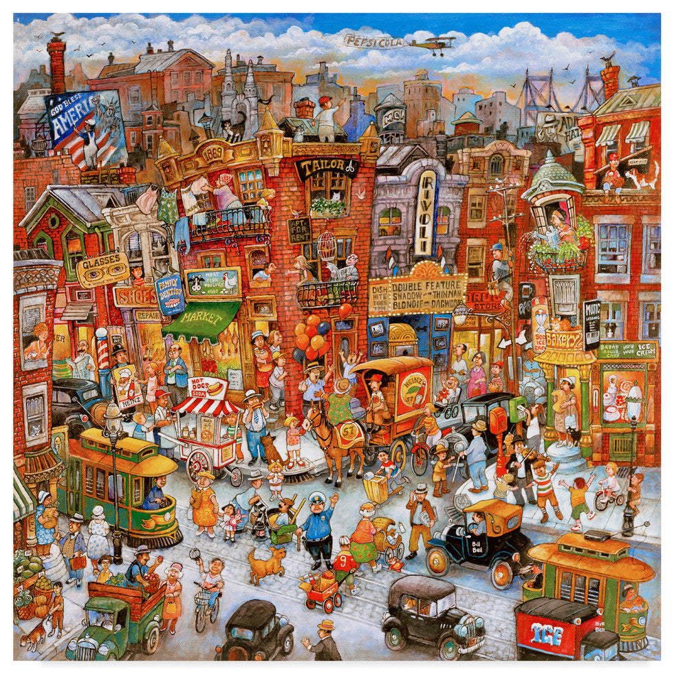 "Urban Scenes" by Bill Bell, Canvas Art