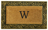 Prestige Gold Monogram Doormat 18"x30", Letter W