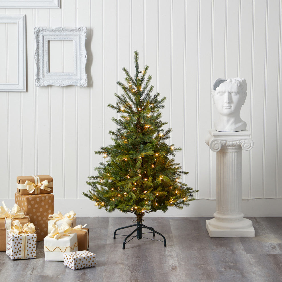 4' Prelit North Carolina Spruce Faux Christmas Tree