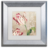 Color Bakery 'Peppermint Tulips I' Art, Silver Frame, White Matte, 11"x11"