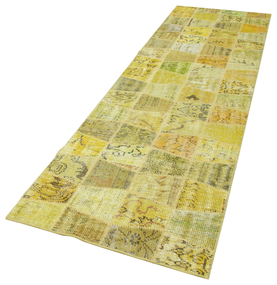 Rug N Carpet - Handmade Oriental 3' 3" x 10' 1" Antique Patchwork Runner Rug