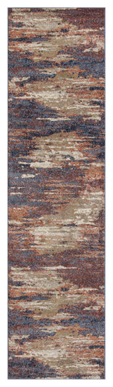 Jordan Delia Runner, Red, 2'7" x 10", Abstract