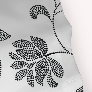 70"Wx73"L Traditional Floral Shower Curtain, Black