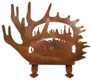 24W Moose Antler Log Holder