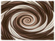 Chocolate and Milk Candy Spiral Design, Abstract Canvas Art Print, 40"x30"