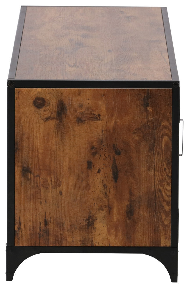 Rustic Mesh Door TV Cabinet 41x14x17
