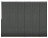 Koala Gray 6-Panel Track Extendable Vertical Blinds 98-130"W