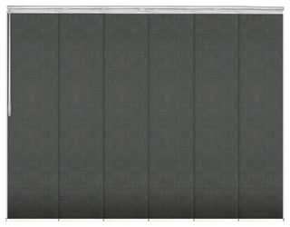 Koala Gray 6-Panel Track Extendable Vertical Blinds 98-130"W