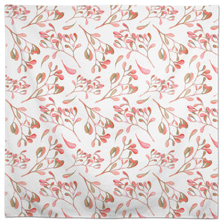 Watercolor Leaves And Berries Red 2 58x58 Tablecloth