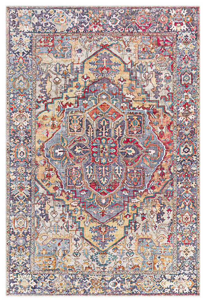 Iris IRS-2358 Traditional Denim/Charcoal 7'6"x9'6" Area Rug