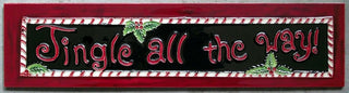 4x16" Horizontal Jingle All The Way Decorative Ceramic Art Tile