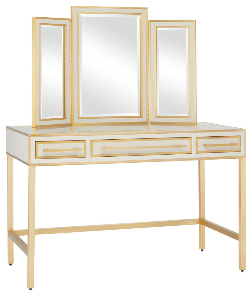 White-background full-view of the vanity with mirrors (not the primary image).