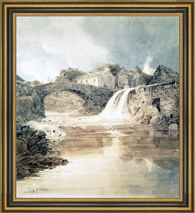 Thomas Girtin Hawes Yorkshire Framed Premium Canvas Print, 16"x20"