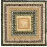 Safavieh Braided BRD308 Rug Machine-Washable, Multi, 5' Square