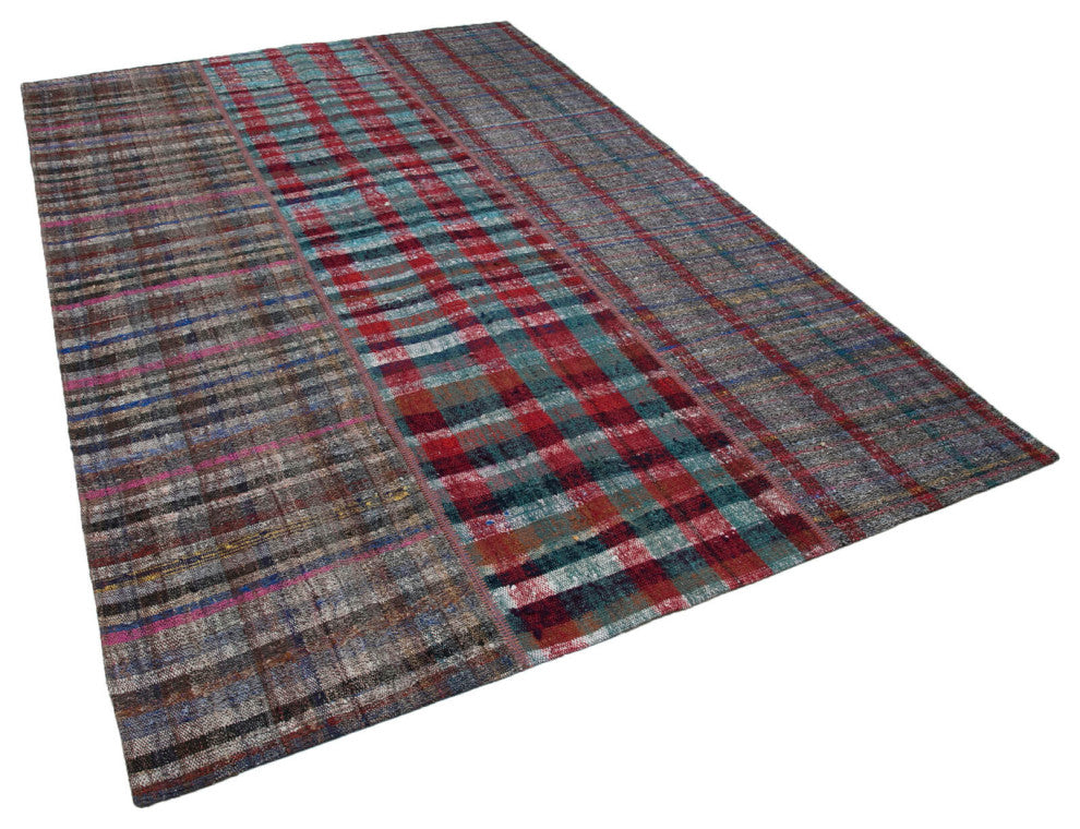 Rug N Carpet - Handmade Anatolian 6' 9'' x 9' 10'' Unique Patchwork Kilim Rug