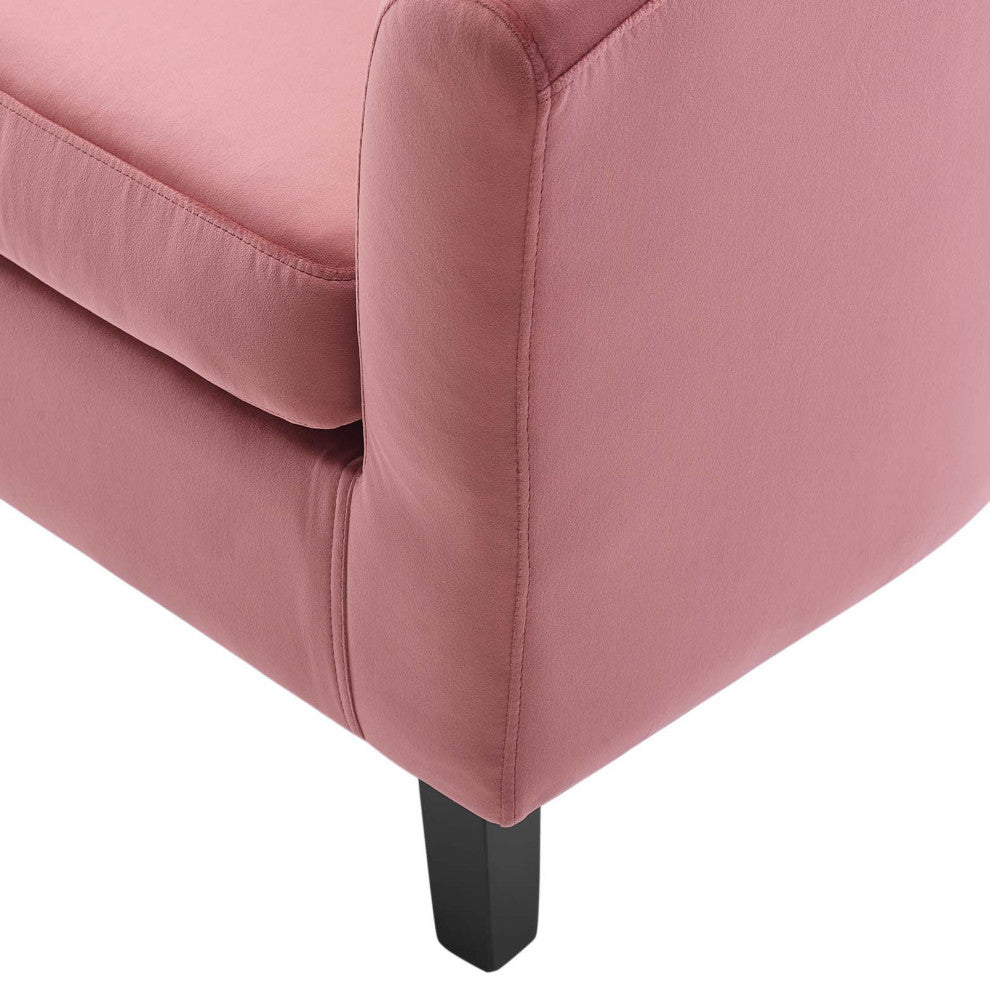 Armchair Accent Chair, Velvet, Pink, Modern, Living Lounge Hotel Hospitality