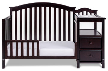 Kali 4-in-1 Convertible Crib, Espresso, With Changer (2 Drawers)