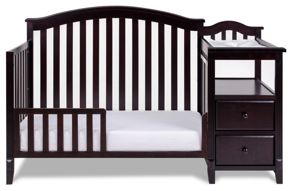 Kali 4-in-1 Convertible Crib, Espresso, With Changer (2 Drawers)