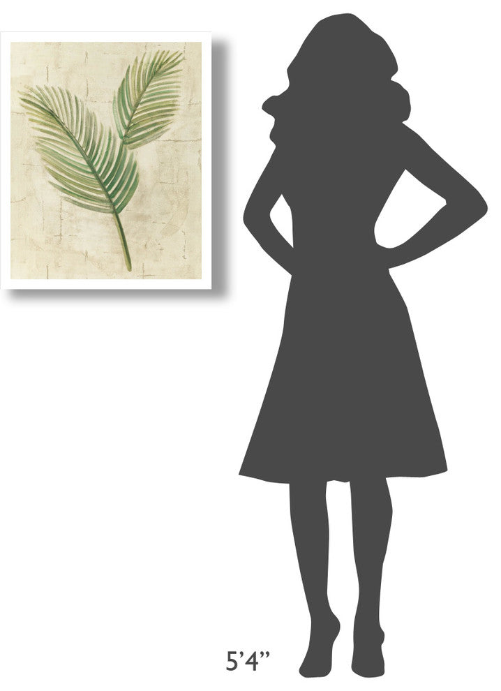 "Sago Palm Leaves Neutral Crop" Digital Paper Print by Albena Hristova, 22"x26"