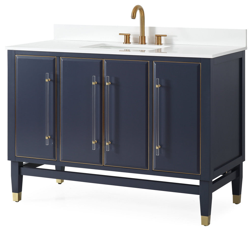 Tennant Brand Navy Blue Bertone Sink Bathroom Vanity, 48"