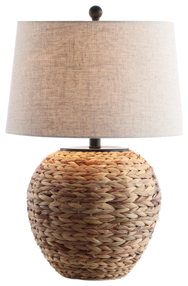 Alaro 24.5" Banana Leaf Basket LED Table Lamp, Natural