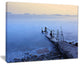 "Abandoned Pier Into Blue Sea" Sea Bridge Canvas Wall Artwork, 40"x30"