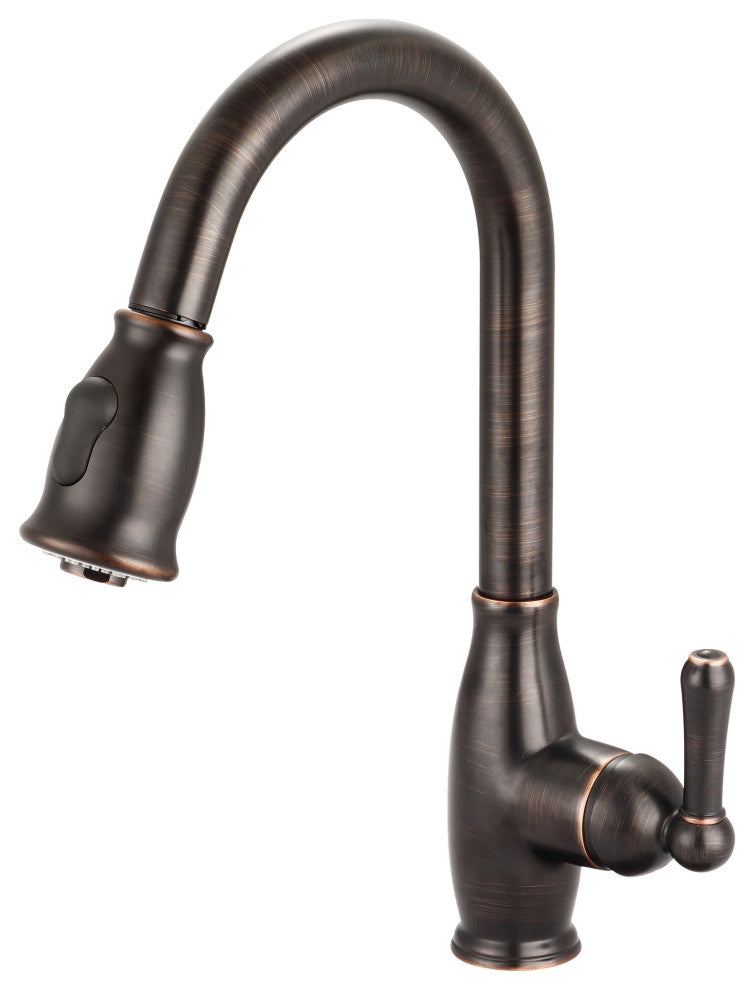 Accent Single Handle Pull-Down Kitchen Faucet, Moroccan Bronze