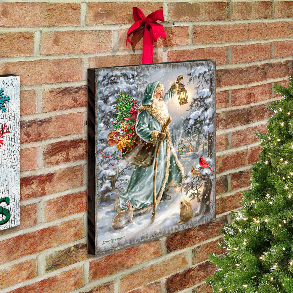 Saint Nicholas Wooden Wall Art, Large 24x18