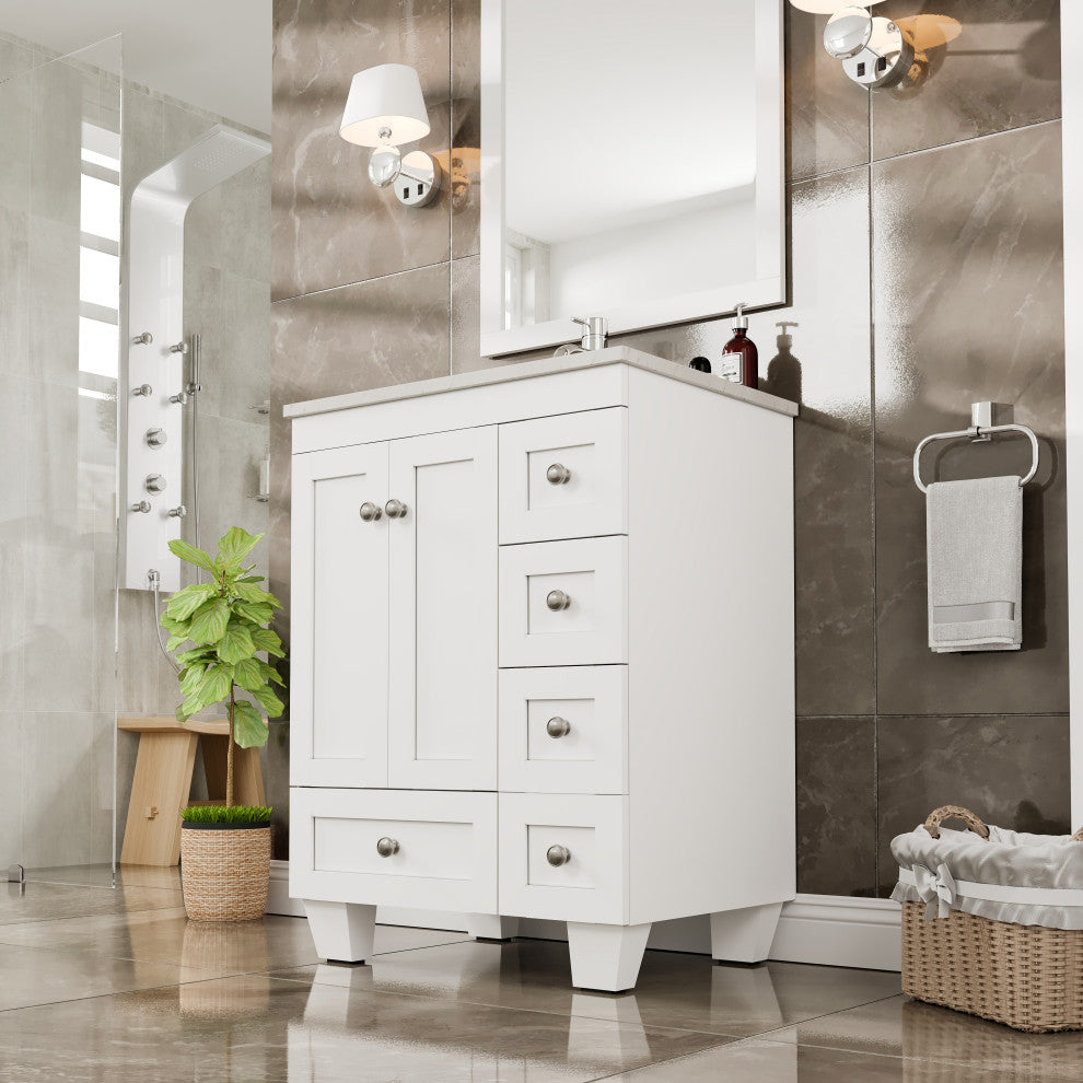 Eviva Happy 24" White, Quartz Top