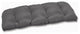 Fortress Canvas Wicker Loveseat Cushion, Charcoal