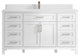 Cambridge 60 Single Bathroom Vanity in White 1.5" White Quartz