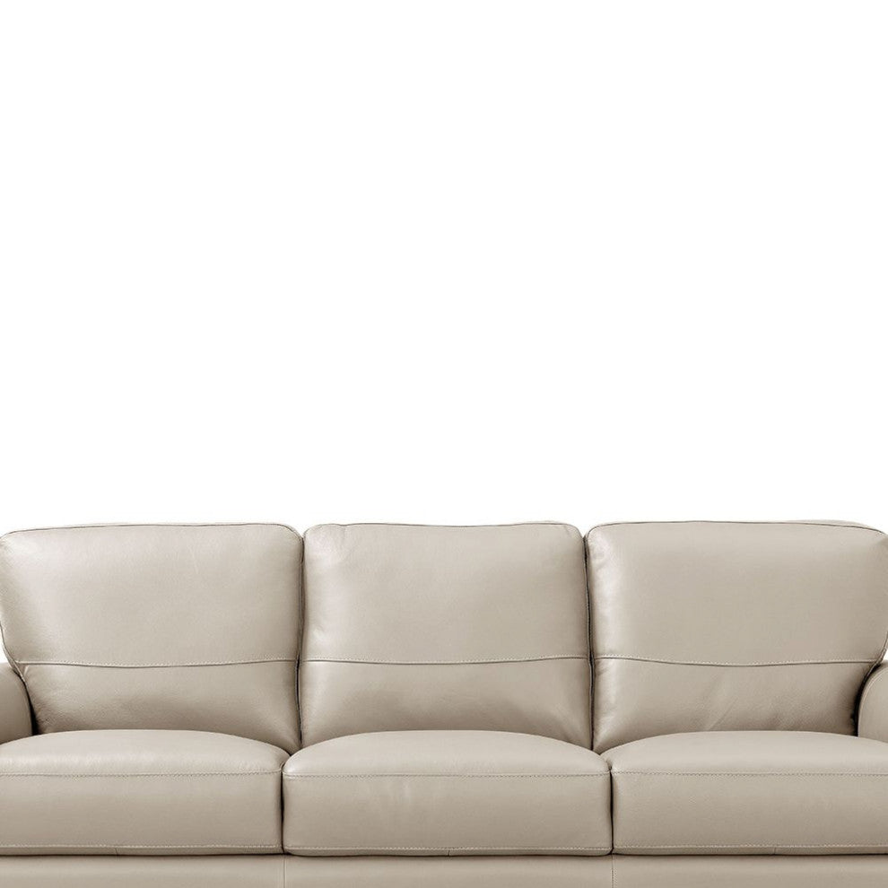 Lv01299 Sofa , Beige Leather Pacific Palisades ( 1-Piece /1Ctn