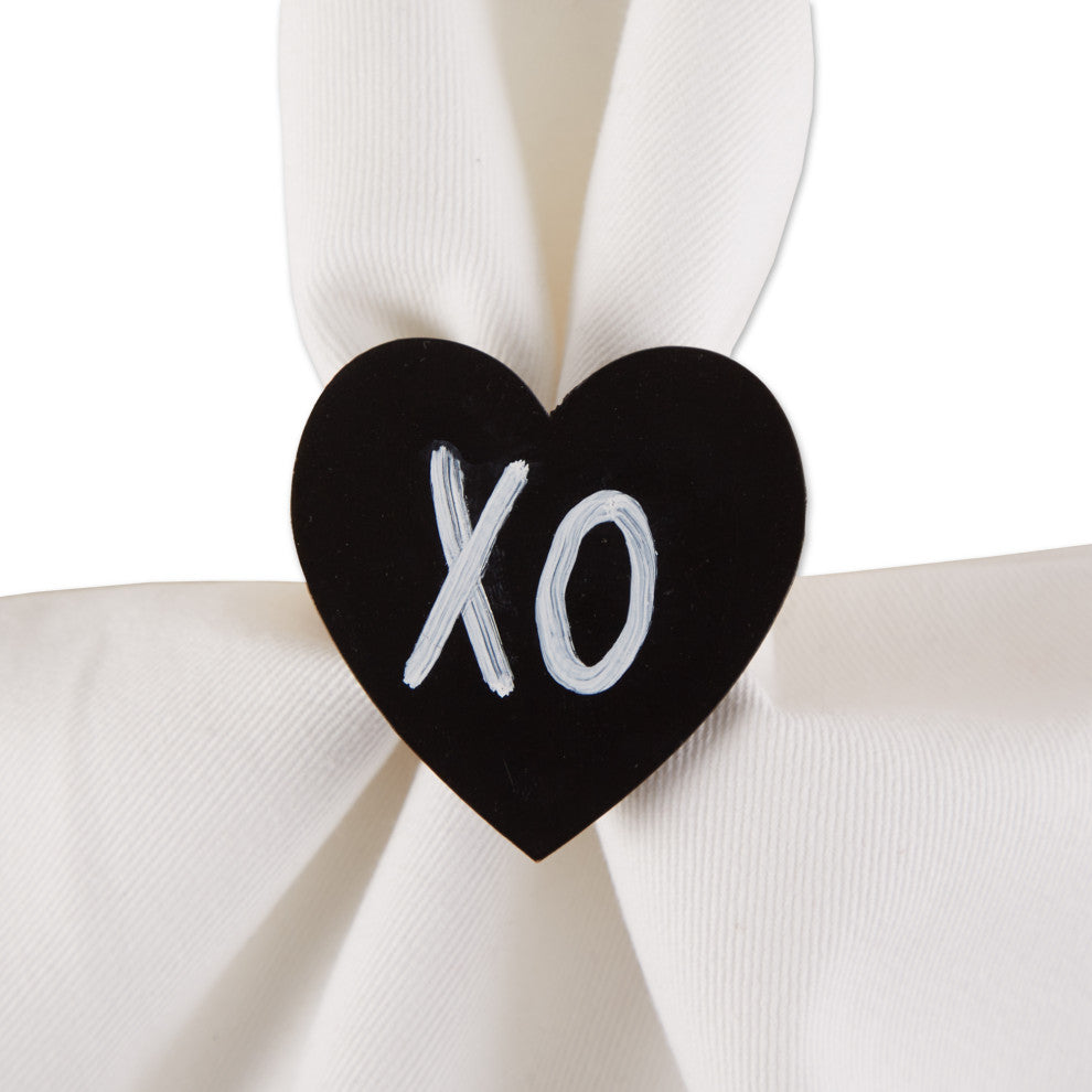 Heart Chalkboard Napkin Ring (Set of 6)