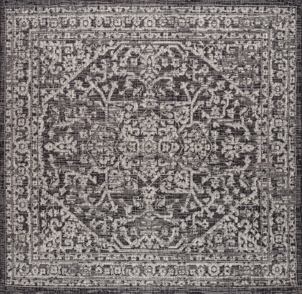 Malta Bohemian Medallion Textured Weave Indoor/Outdoor Area Rug