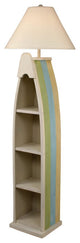 Cottage and Multi-Color Stripe Boat Floor Lamp