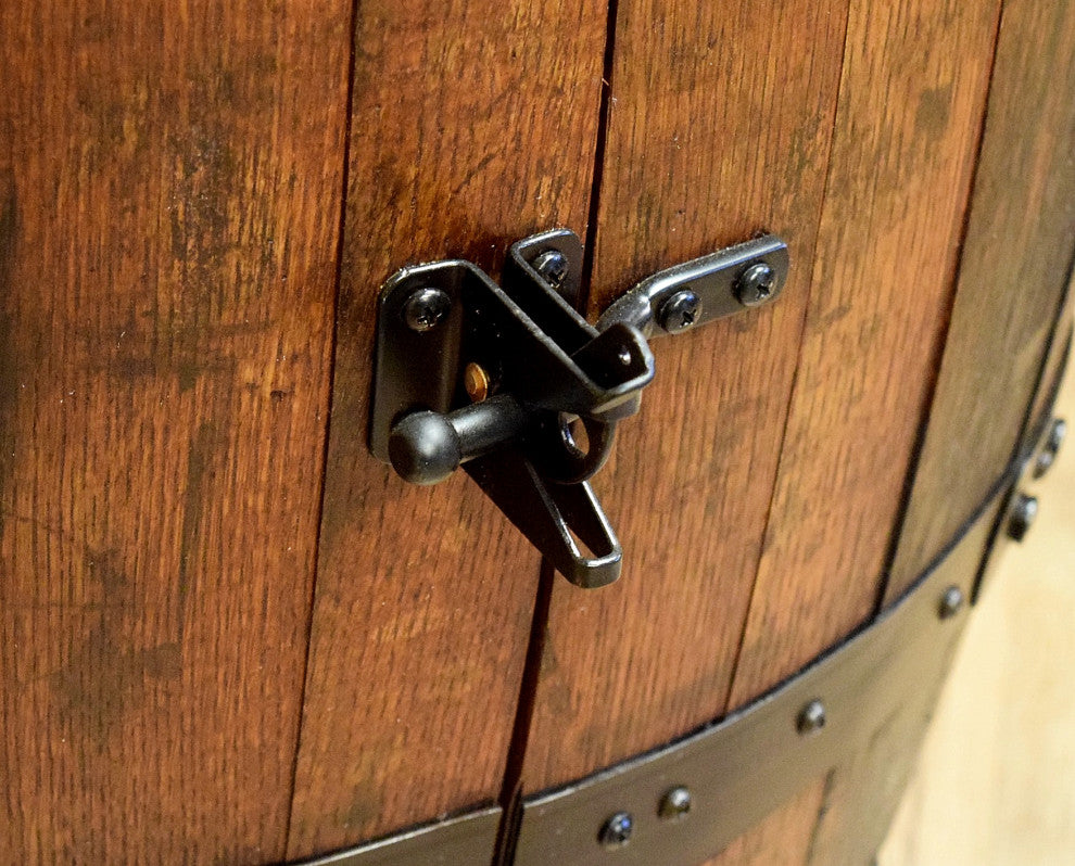 Shooter's Barrel Bar 7 Bottle Wine Hutch
