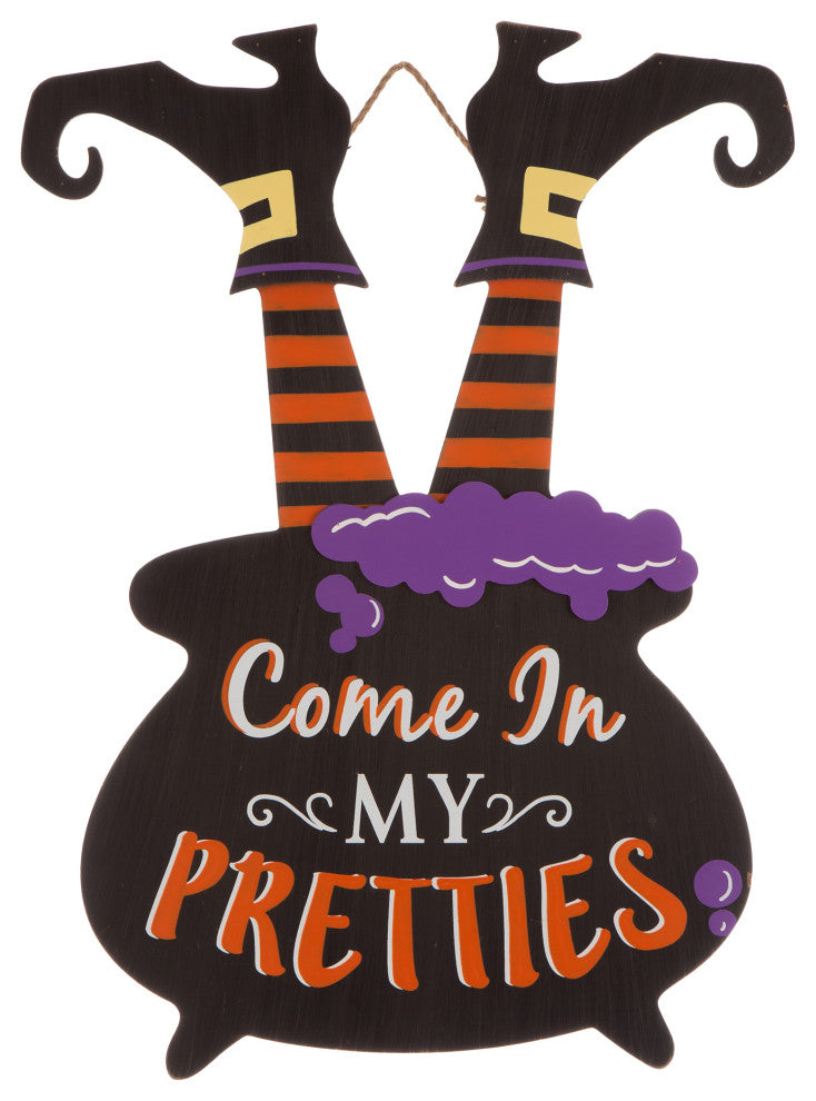 32"H Halloween Wooden Witch Yard Stake or Standing Decor or Hanging Decor